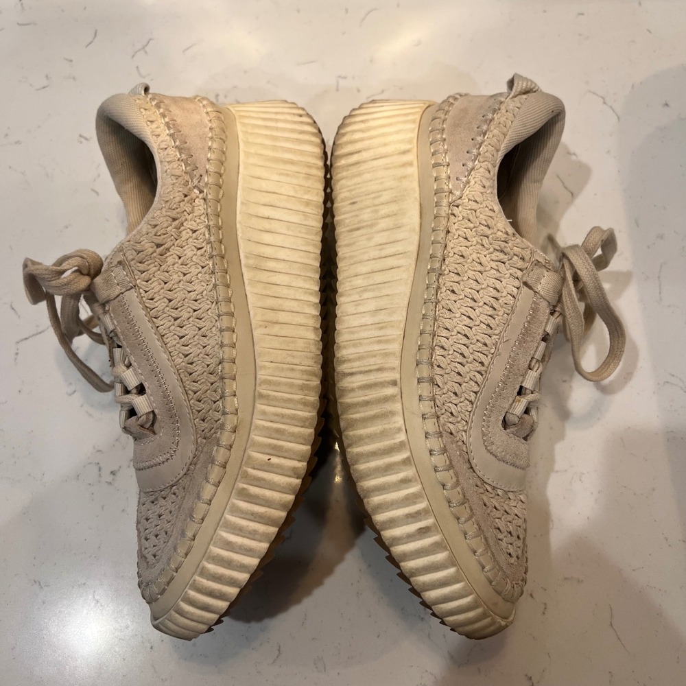 Dolce Vita Woven Espadrille Sneakers Size 8 Beige Casual Shoes - Picture 7 of 9